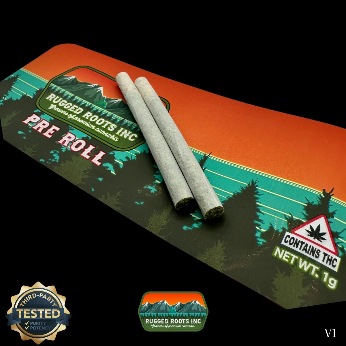 Rugged Roots | Black Cherry Gelato 0.5g Pre Roll 2 Pack by Rugged Roots