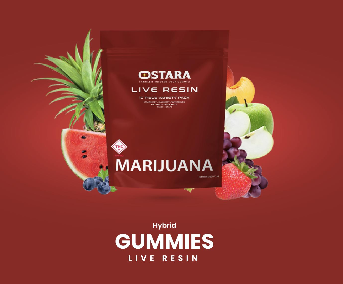 Ostara | Live Resin Gummies | 10pk by Ostara Cannabis