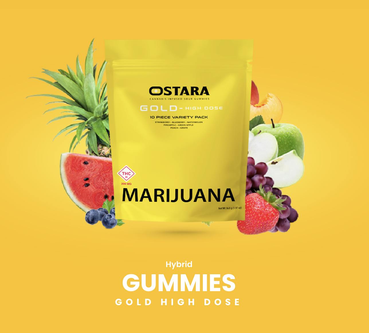 Ostara | Gold High Dose Gummies | 10pk by Ostara Cannabis