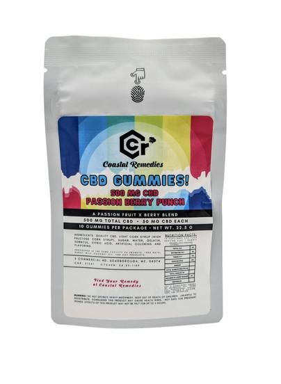 500mg Passion Berry Punch CBD Gummies | Coastal Remedies by Coastal Remedies
