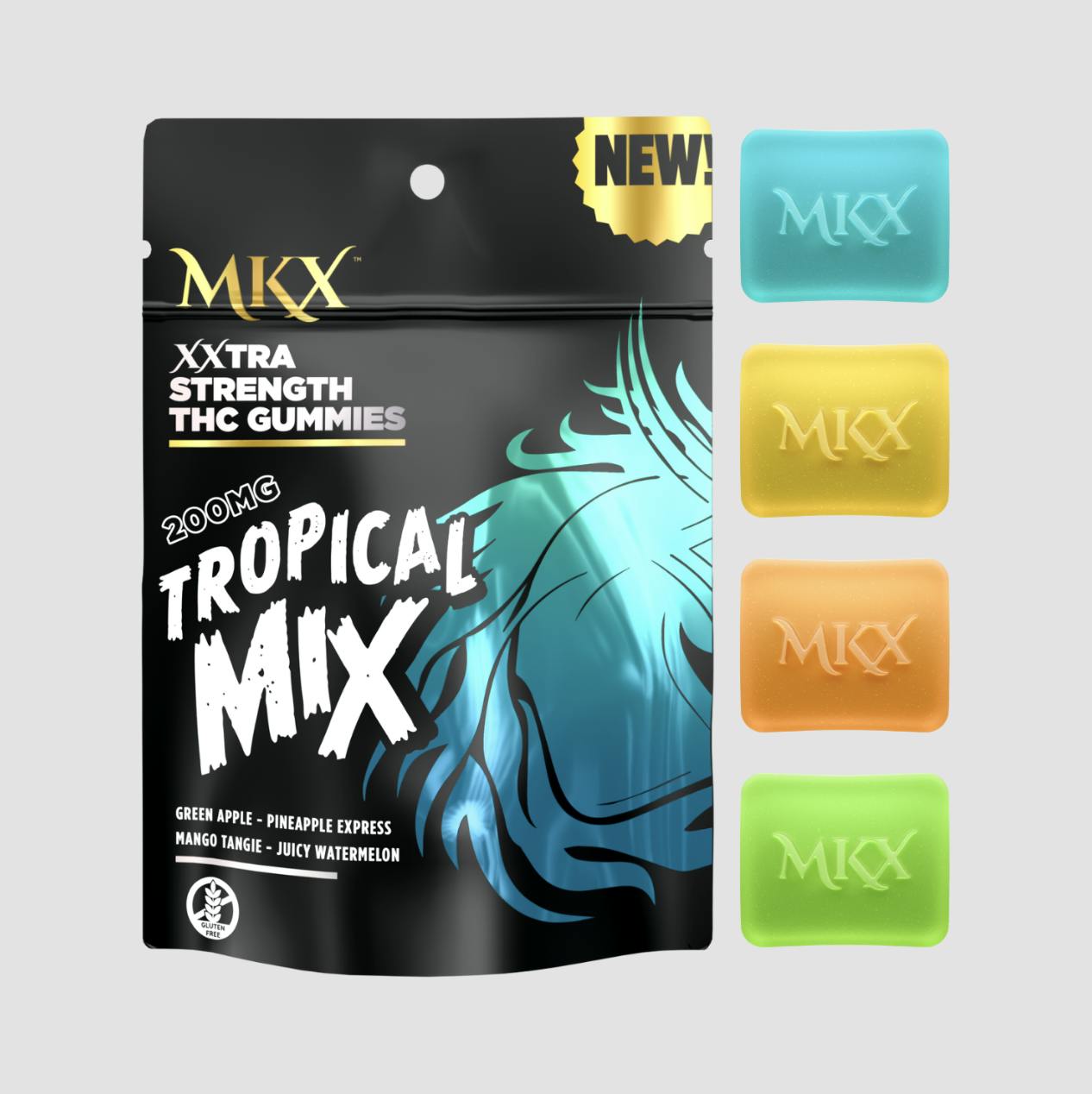 XXTRA | Tropical Mix Gummies | 200mg | 10ct | 20mg/ea