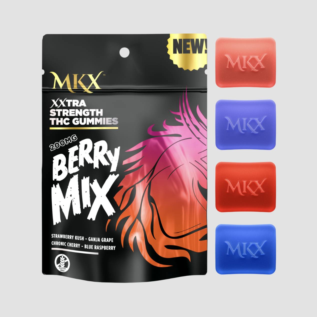XXTRA | Berry Mix Gummies | 200mg | 10ct | 20mg/ea