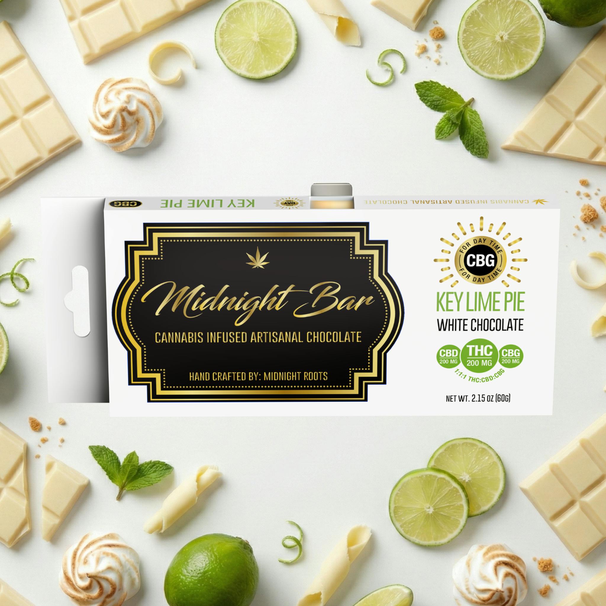 Midnight Roots | Midnight Bar | Key Lime Pie CBG | White Chocolate | 200 mg by Midnight Roots