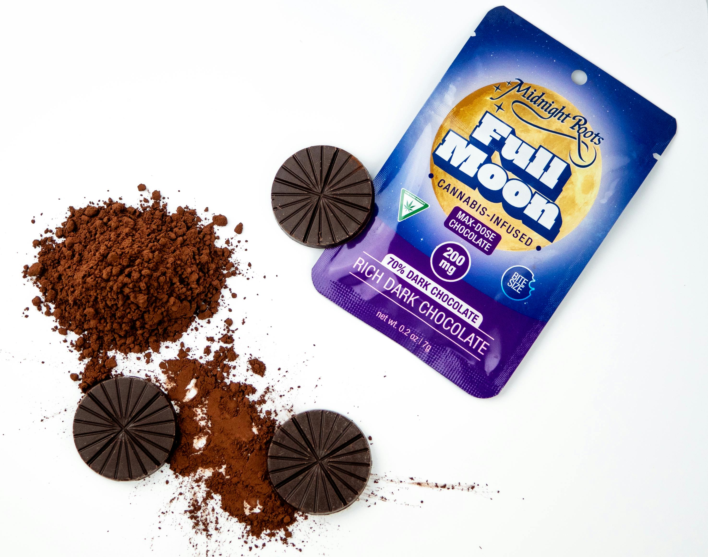 Midnight Roots | Full Moon | Rich Dark Chocolate | 200 mg
