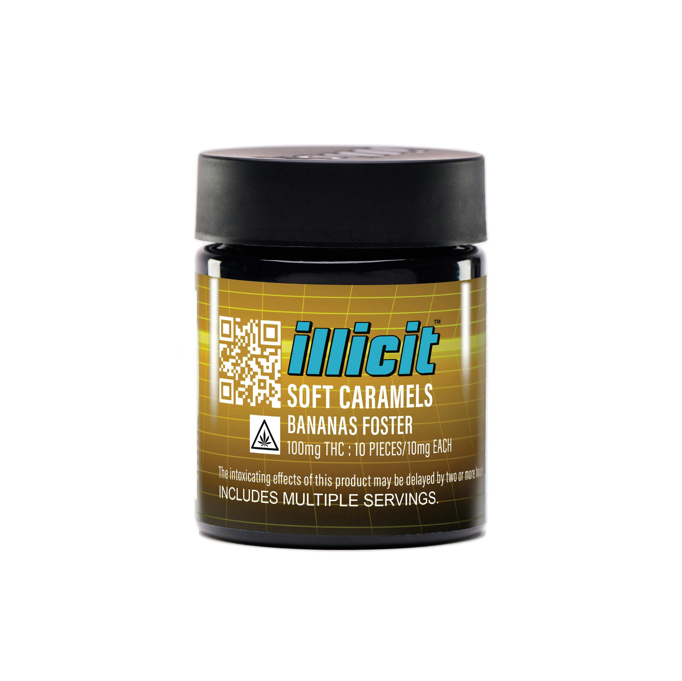 Bananas Foster Soft Caramels 100mg by ILLICIT