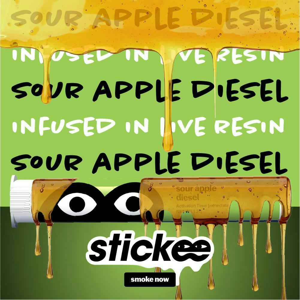 STICKEE | Sour Apple Diesel | Infused Joint | 1.2G