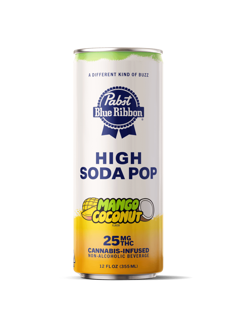 PABST | PBR Cannabis Infused High SodaPop - Mango Coconut | 25mg | Single