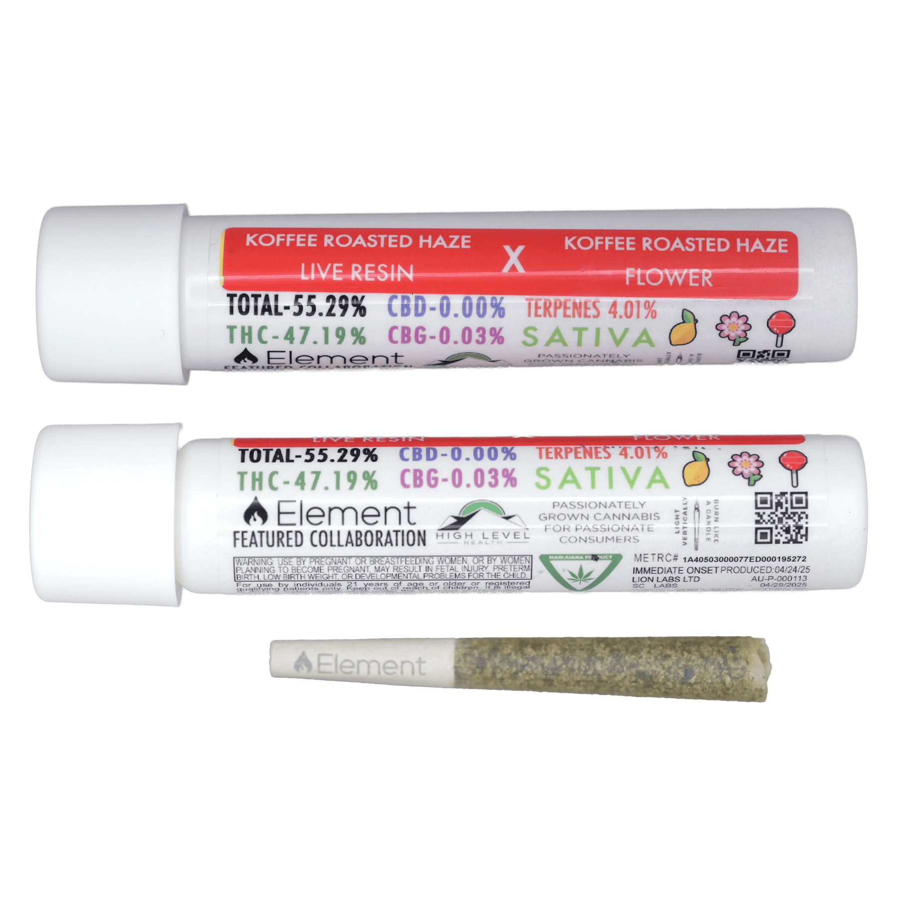 Element Live Resin Joint 1g - Koffee Roasted Haze