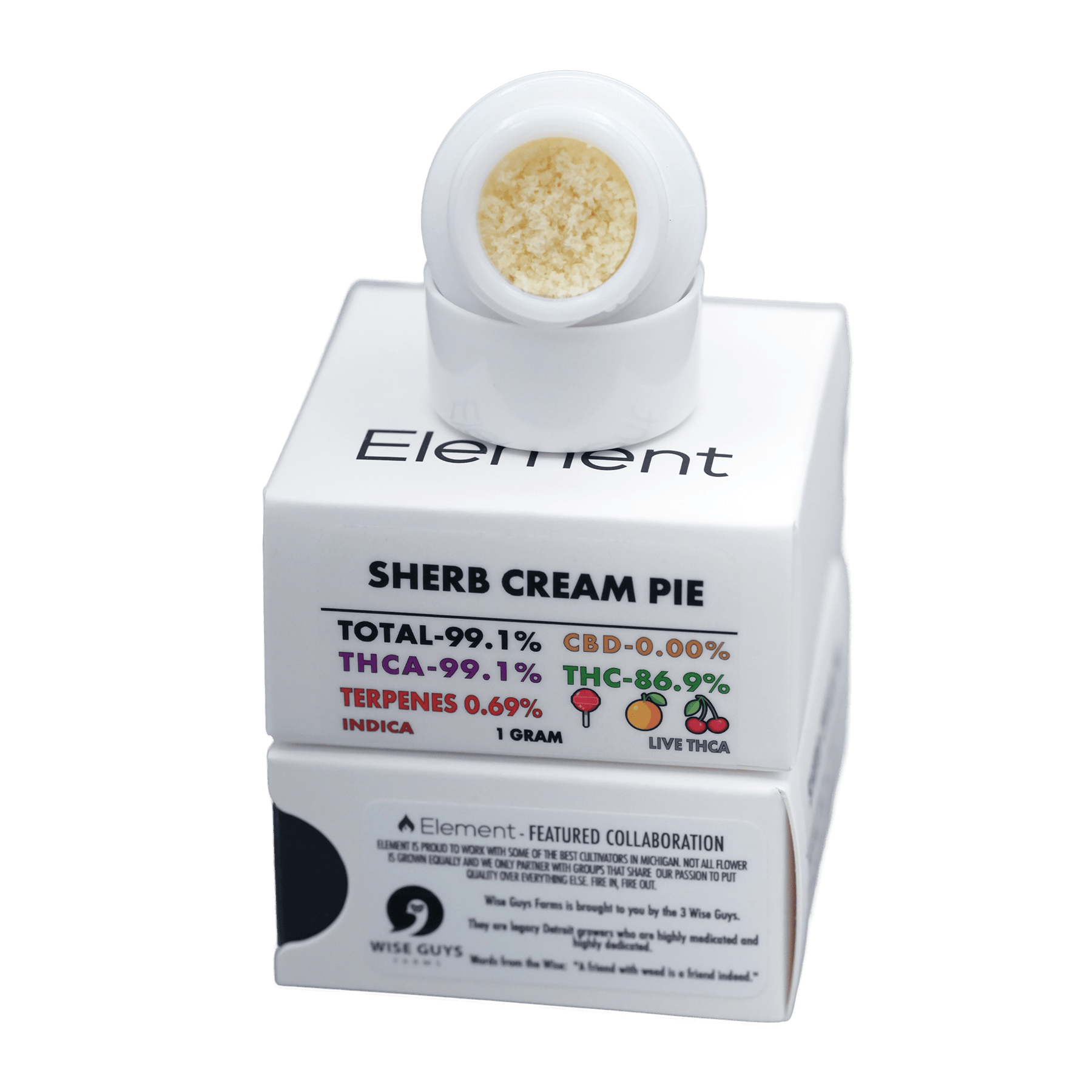 Element Live THCA 1g - Sherb Cream Pie
