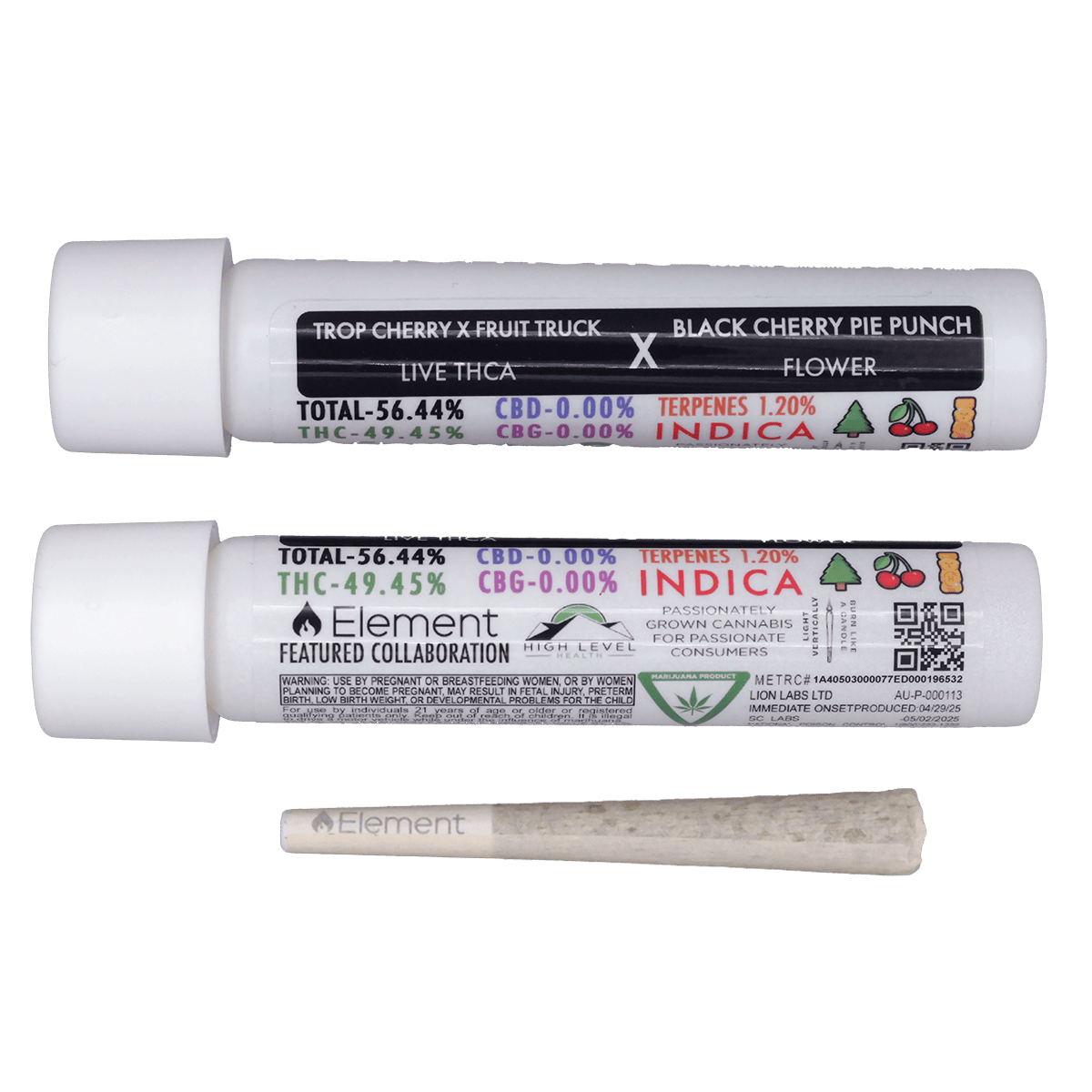 Element Live THCA Joint 1g-Black Cherry Pie Punch x Trop CherryxFruit Truck