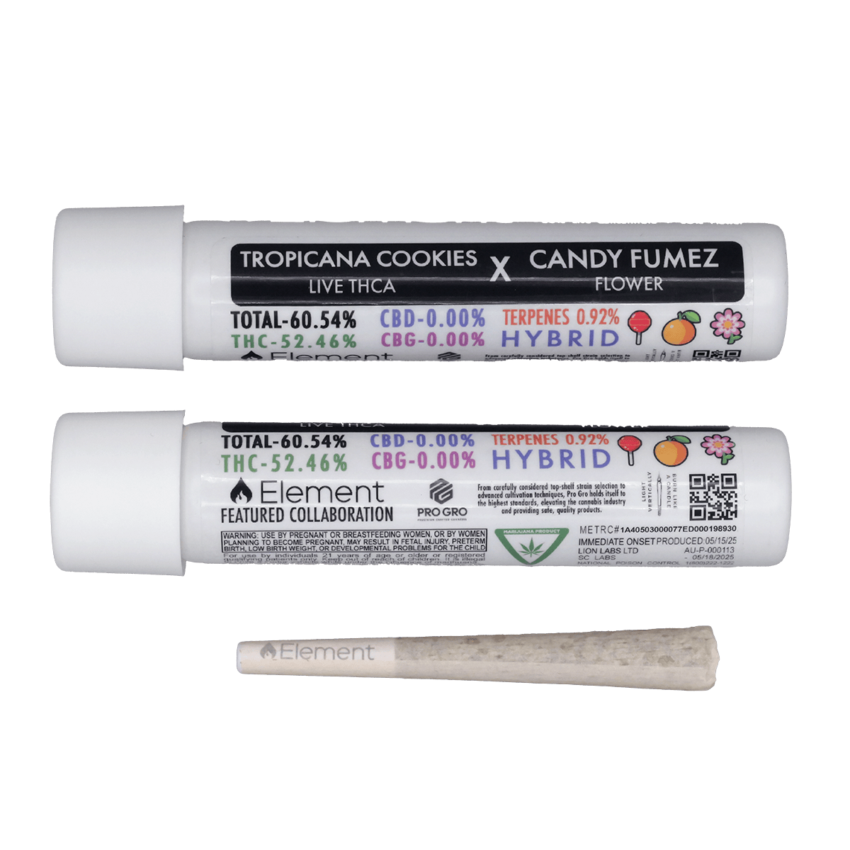 Element Live THCA Joint 1g - Candy Fumez x Tropicana Cookies