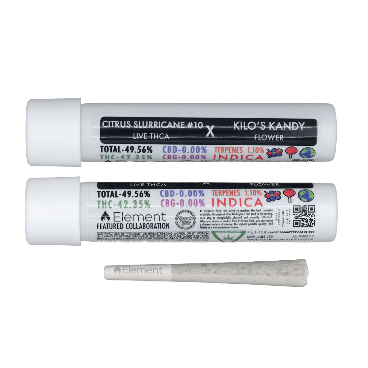 Element Live THCA Joint 1g - Kilo's Kandy x Citrus Slurricane #10