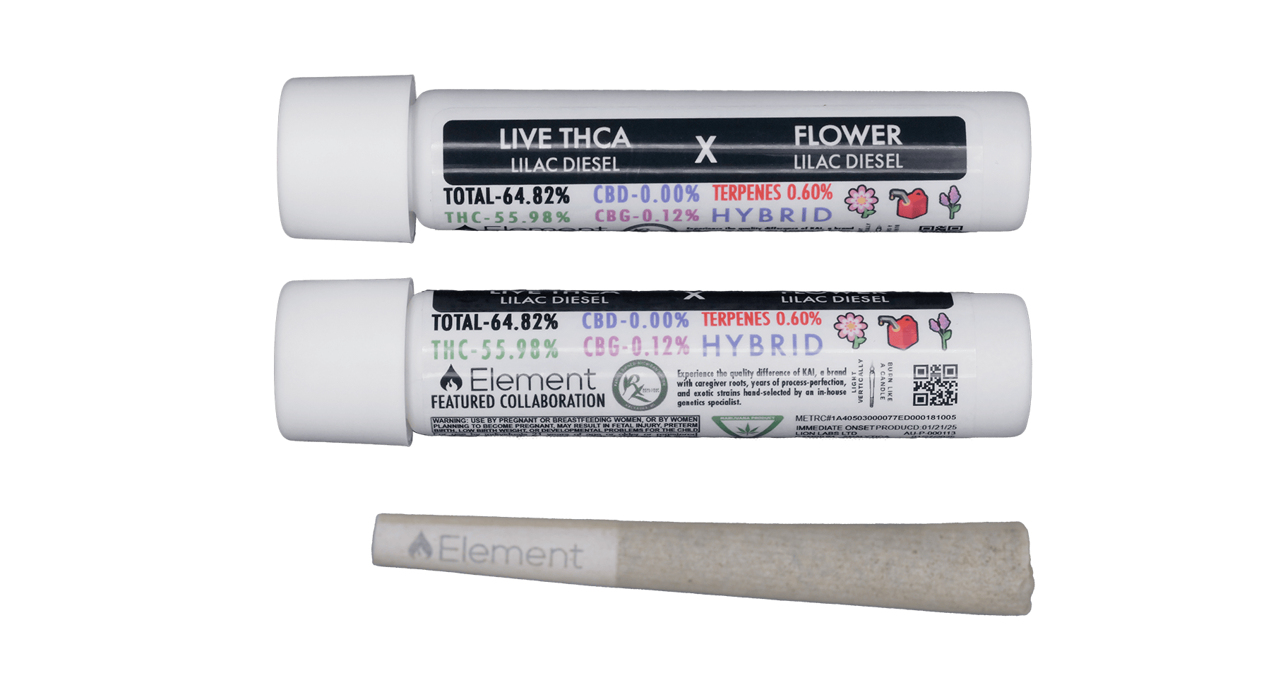 Element Live THCA Joint 1g - Lilac Diesel