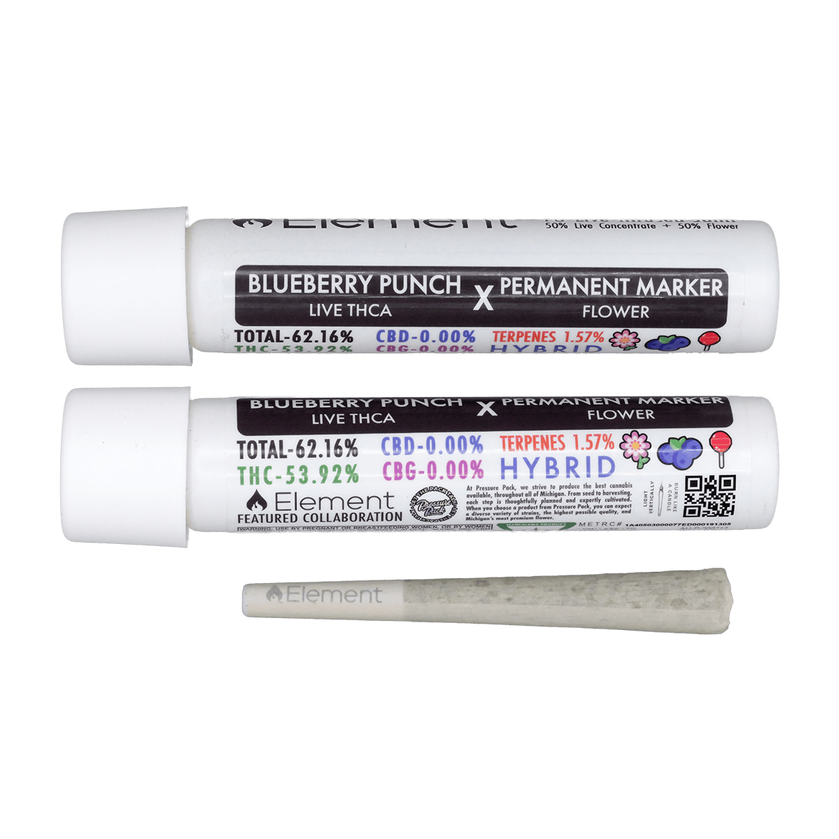Element Live THCA Joint 1g - Permanent Marker x Blueberry Punch