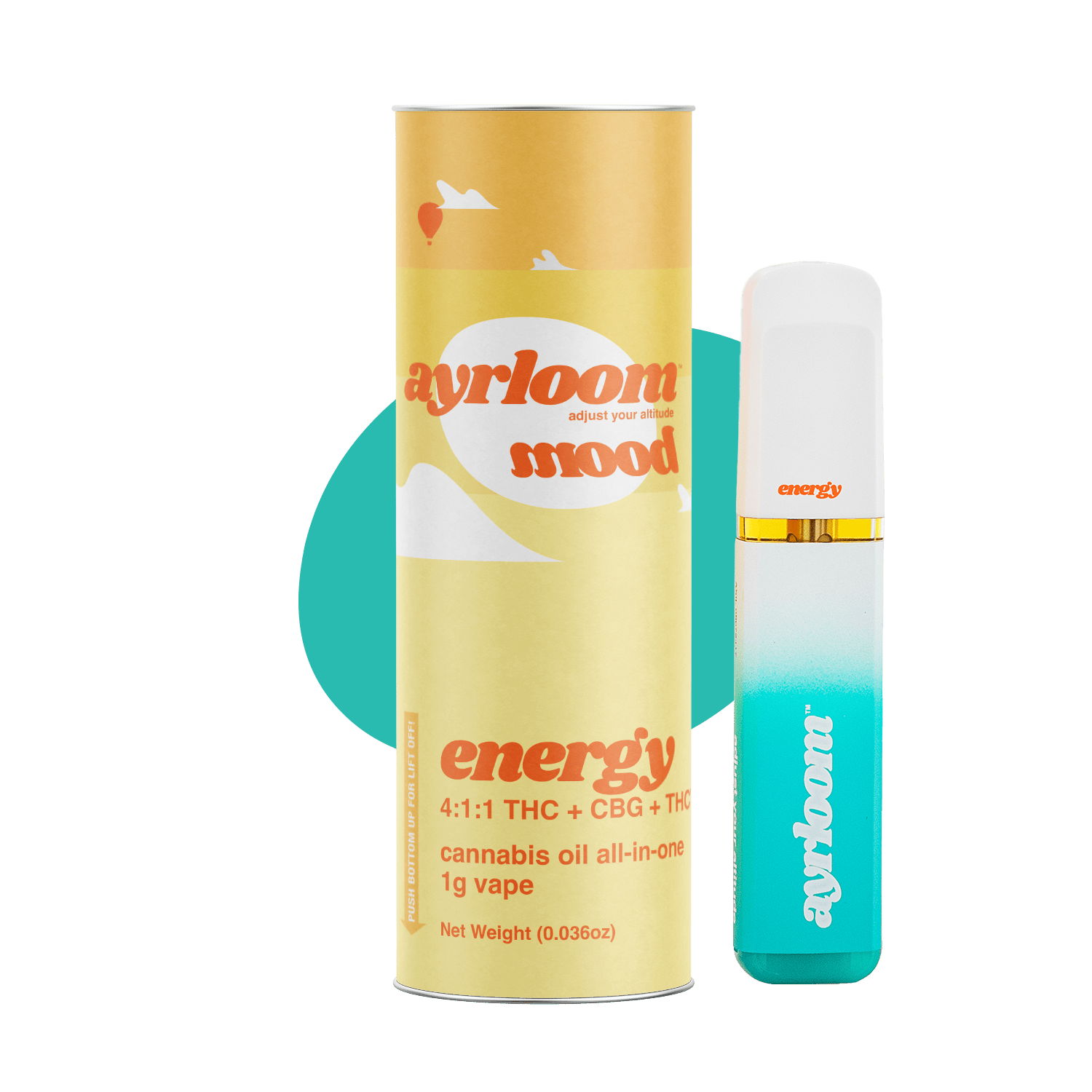 ayrloom | Mood Energy | AIO | 1g | THC : THCV : CBG by Ayrloom