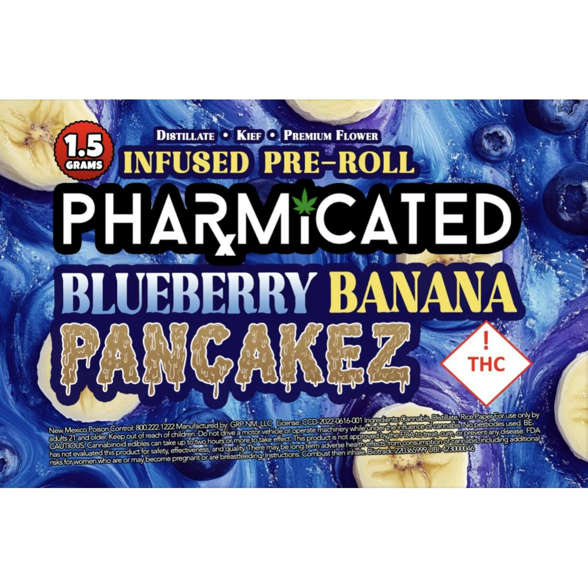 INFUSED - PhD 1.5g Pre-Roll - Blueberry Banana Pancakez (I) at 285 South Dispensary LLC