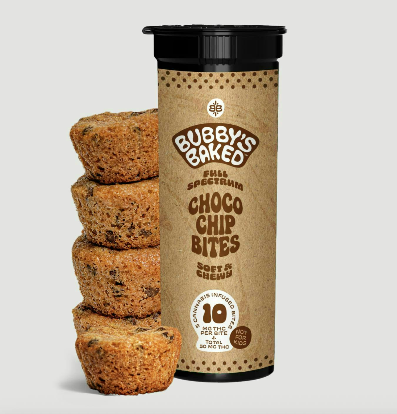 Bubby's Baked | Choco Chip Bites | 50mg | 5ct | 10mg/ea