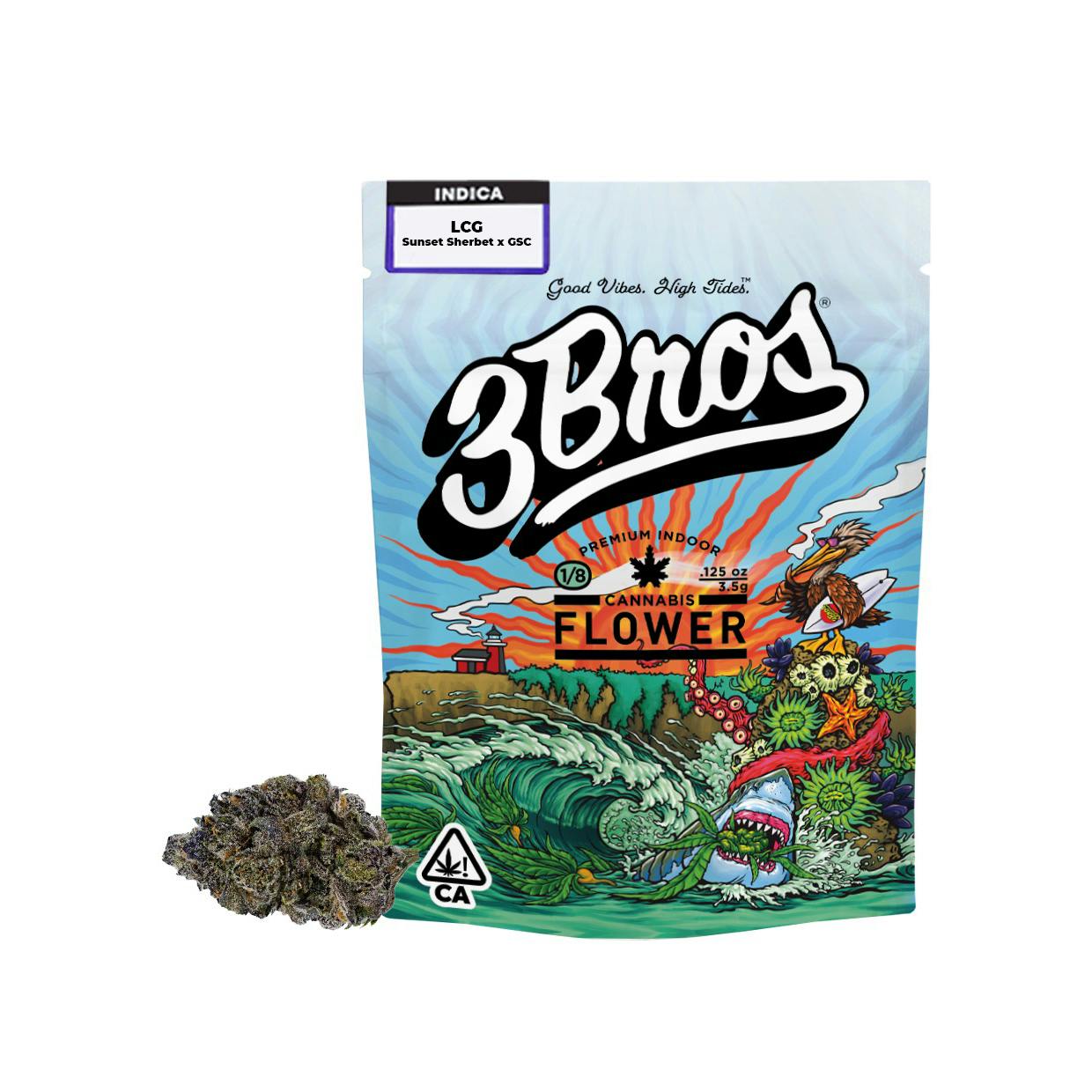 3 Bros | Indoor Flower | 3.5g | LCG | Indica