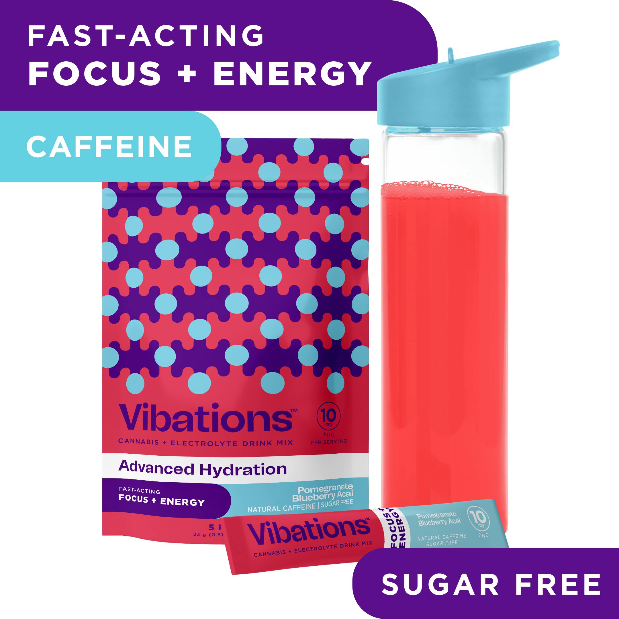 Advanced Hydration Focus+energy Pomegranate Blueberry