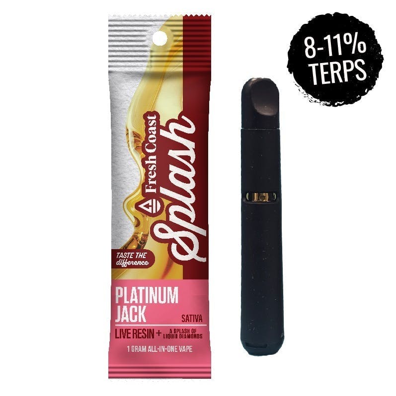 Fresh Coast | Platinum Jack | Splash Live Resin 1G Disposable | Sativa by Fresh Coast
