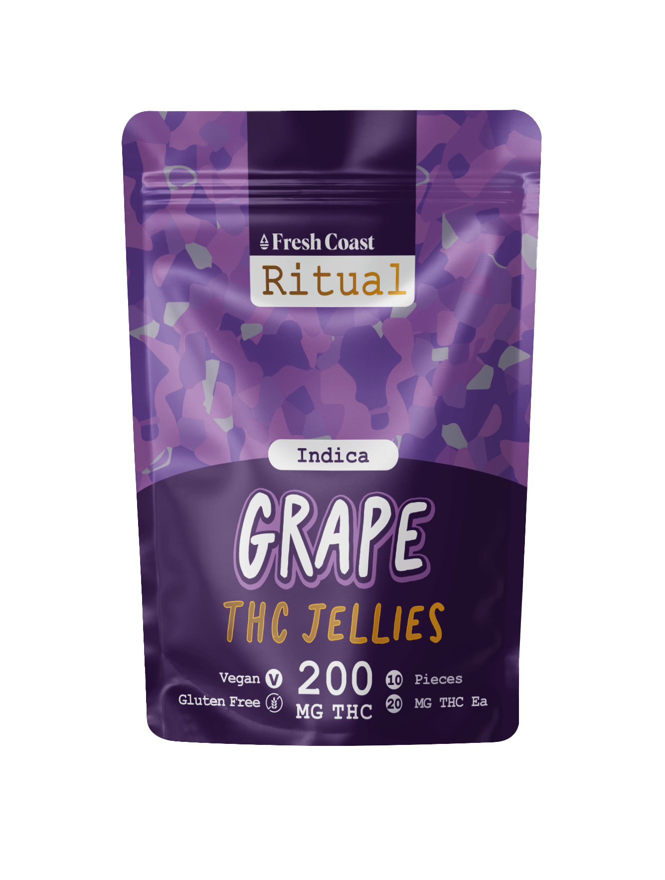 Fresh Coast | Grape | Ritual 200mg Vegan Jellies | Indica