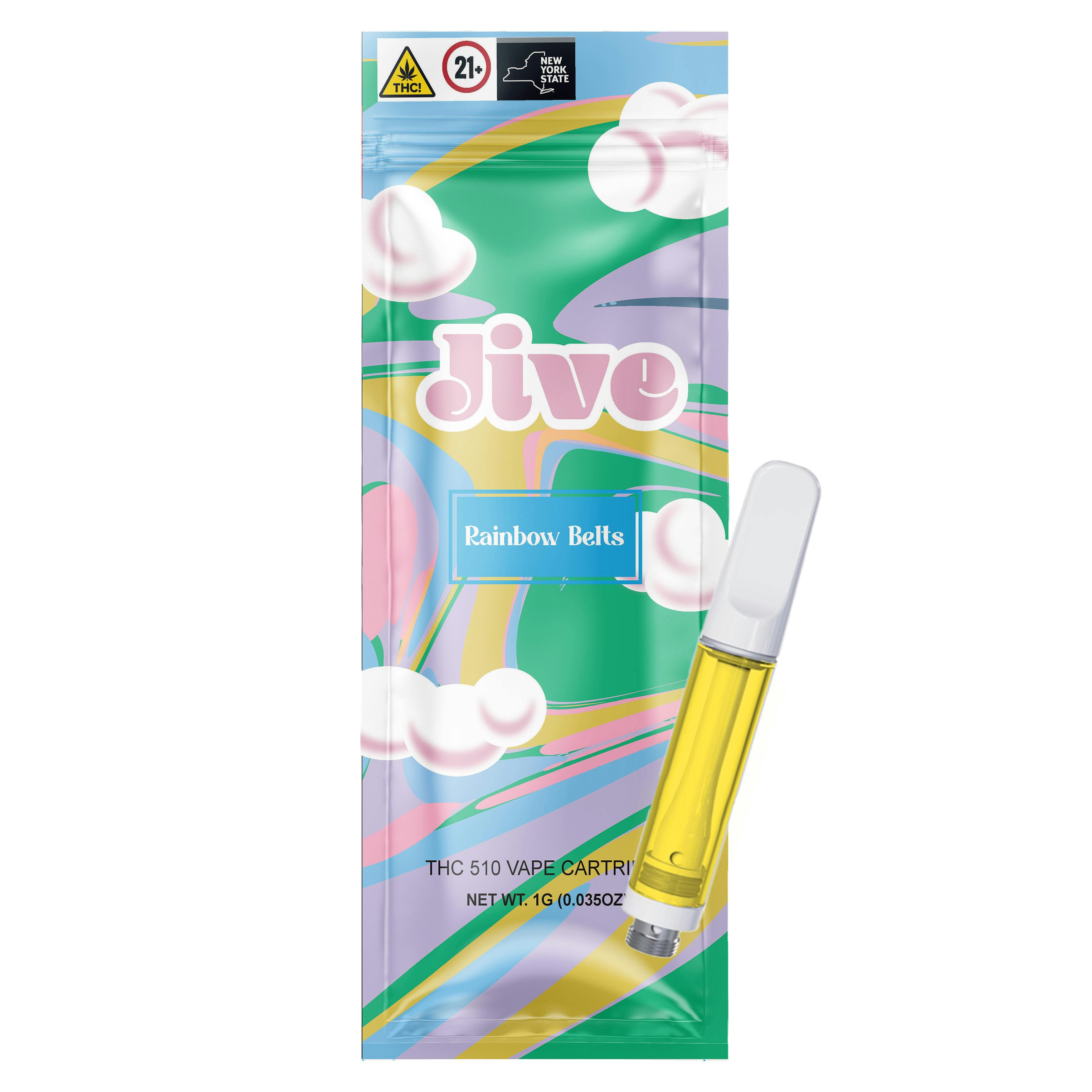 Jive 1g Vape Cartridge - Rainbow Belts by Jive