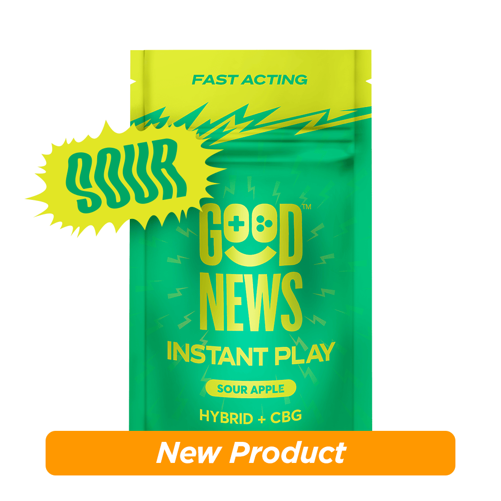Instant Play | Sour Apple Gummies | 100mg | 10ct | 10mg/ea by Good News