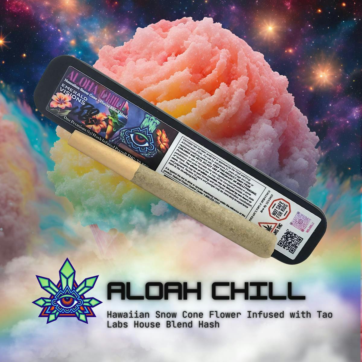 Aloah Chill - 1g Packaged Preroll - Emerald Visions