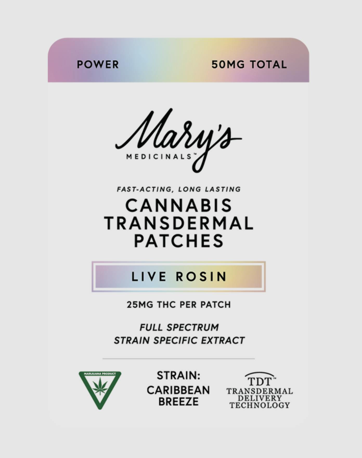 Power | Lotus Cookies | Live Rosin Transdermal Patches | 25mg each | 2pk