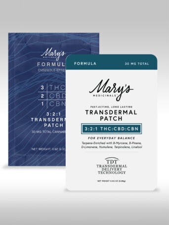 Mary's Medicinals | 3:2:1 Formula | Transdermal Patch | 30mg - Mary's ...