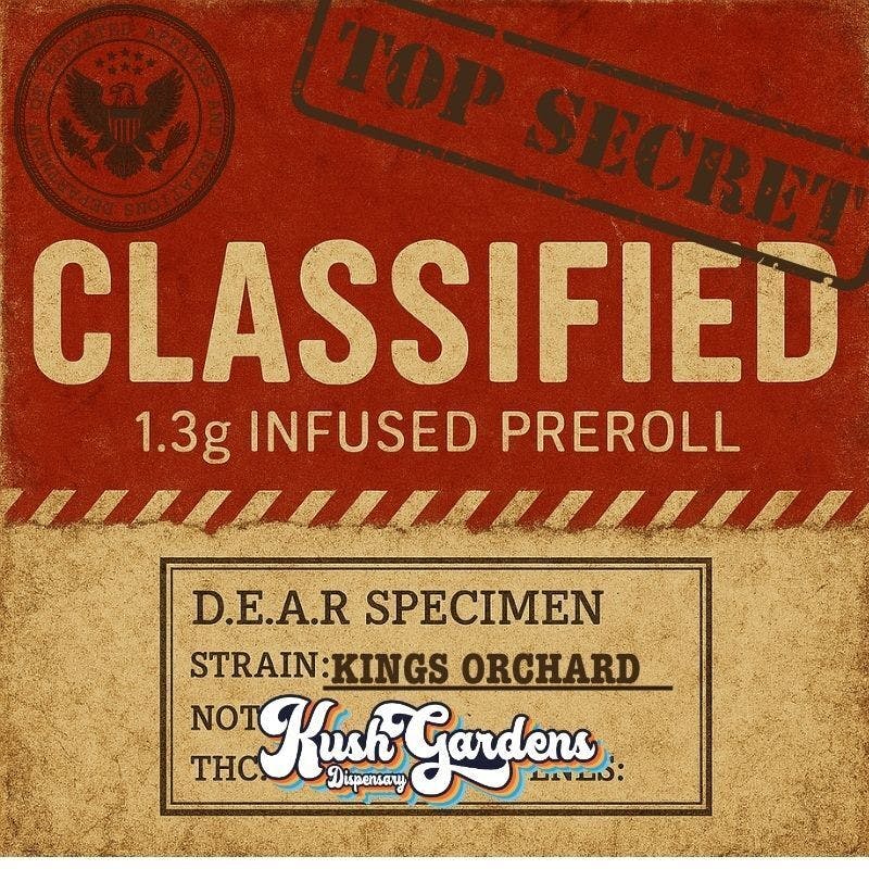 Classified 1.3g Live Resin Infused Preroll - Kings Orchard