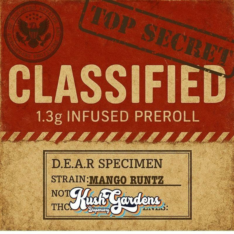 Classified 1.3g Live Resin Infused Preroll - Mango Runtz