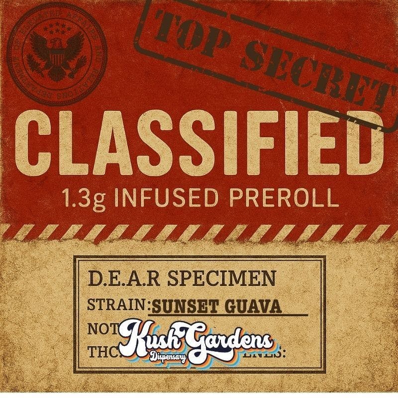 Classified 1.3g Live Resin Infused Preroll - Sunset Guava