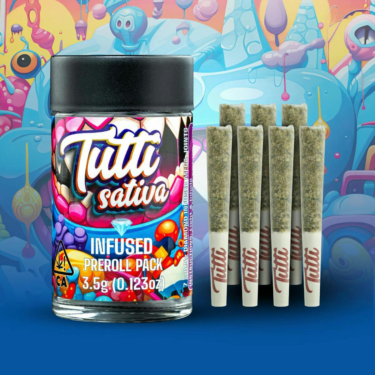Tutti - Diamond Infused Preroll - 0.5g 7pk - Sativa - Maui Wowie by Tutti