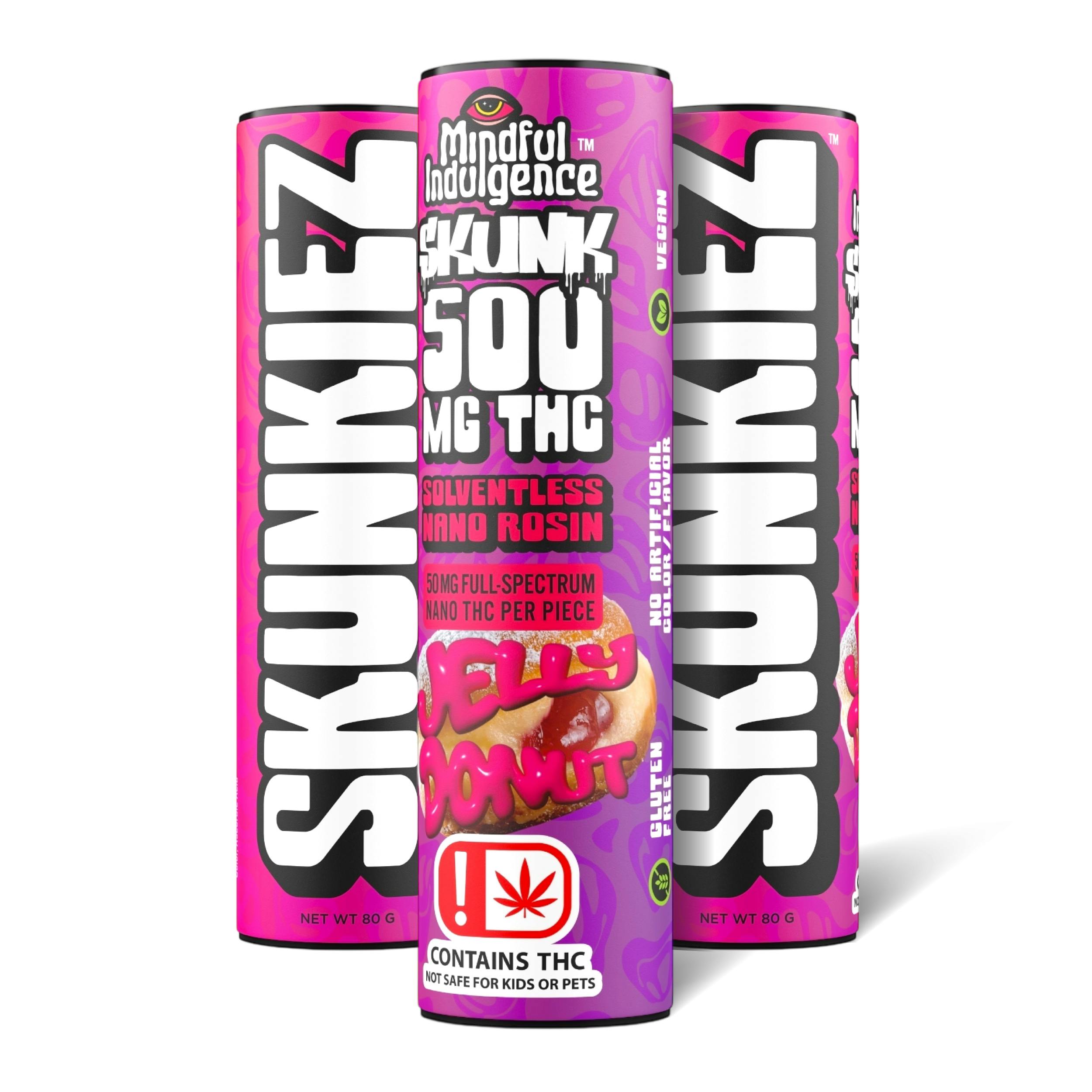 Mindful Indulgence | 500mg SKUNKIEZ Gummy | Jelly Donut by Mindful Indulgence