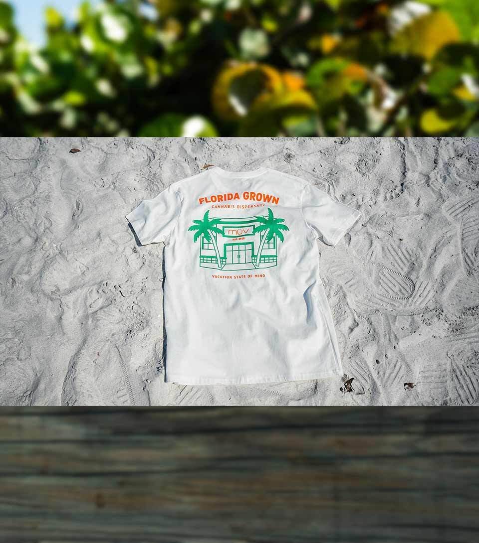 Accs - FL Grown Pocket Shirt White - MUV MD at MÜV Cannabis Dispensary