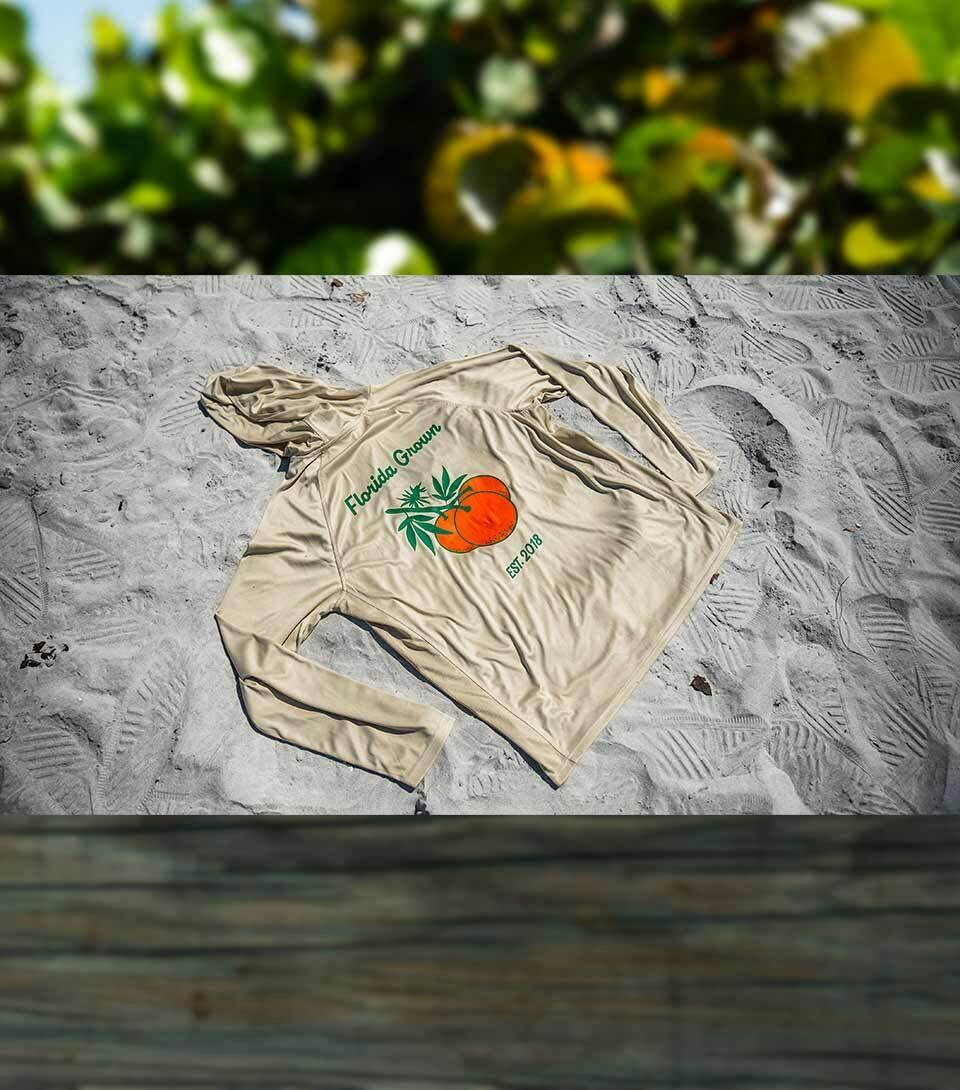 Accs - Hooded Fishing Shirt Tan - MUV SM by MÜV Cannabis Infused Products