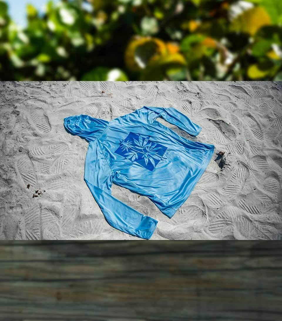 Accs - Hooded Fishing Shirt Blue - MUV LG at MÜV Cannabis Dispensary