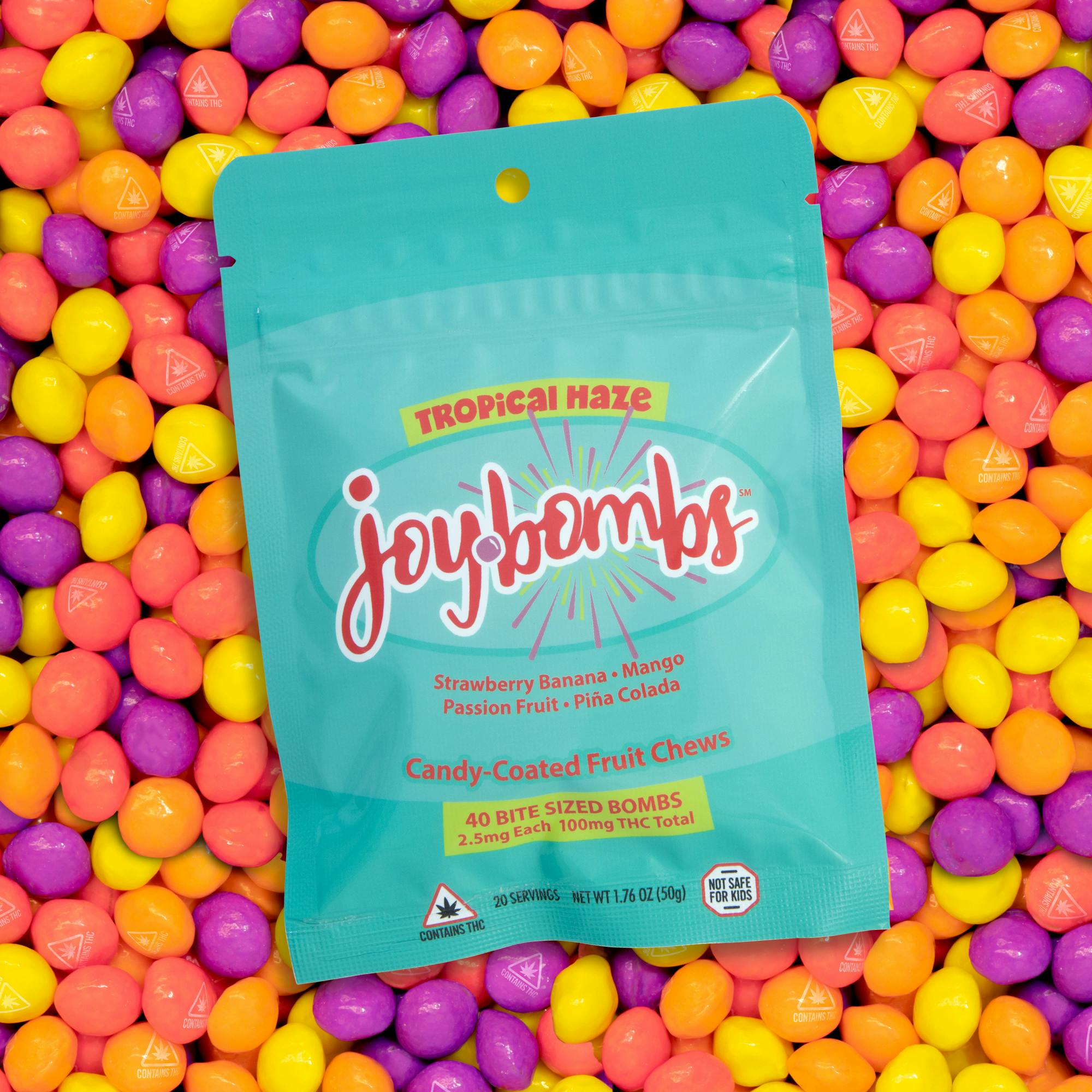 Joy Bombs Tropical Haze (40pk) - 2.5mg THC ea (100mg Total) by Joyibles