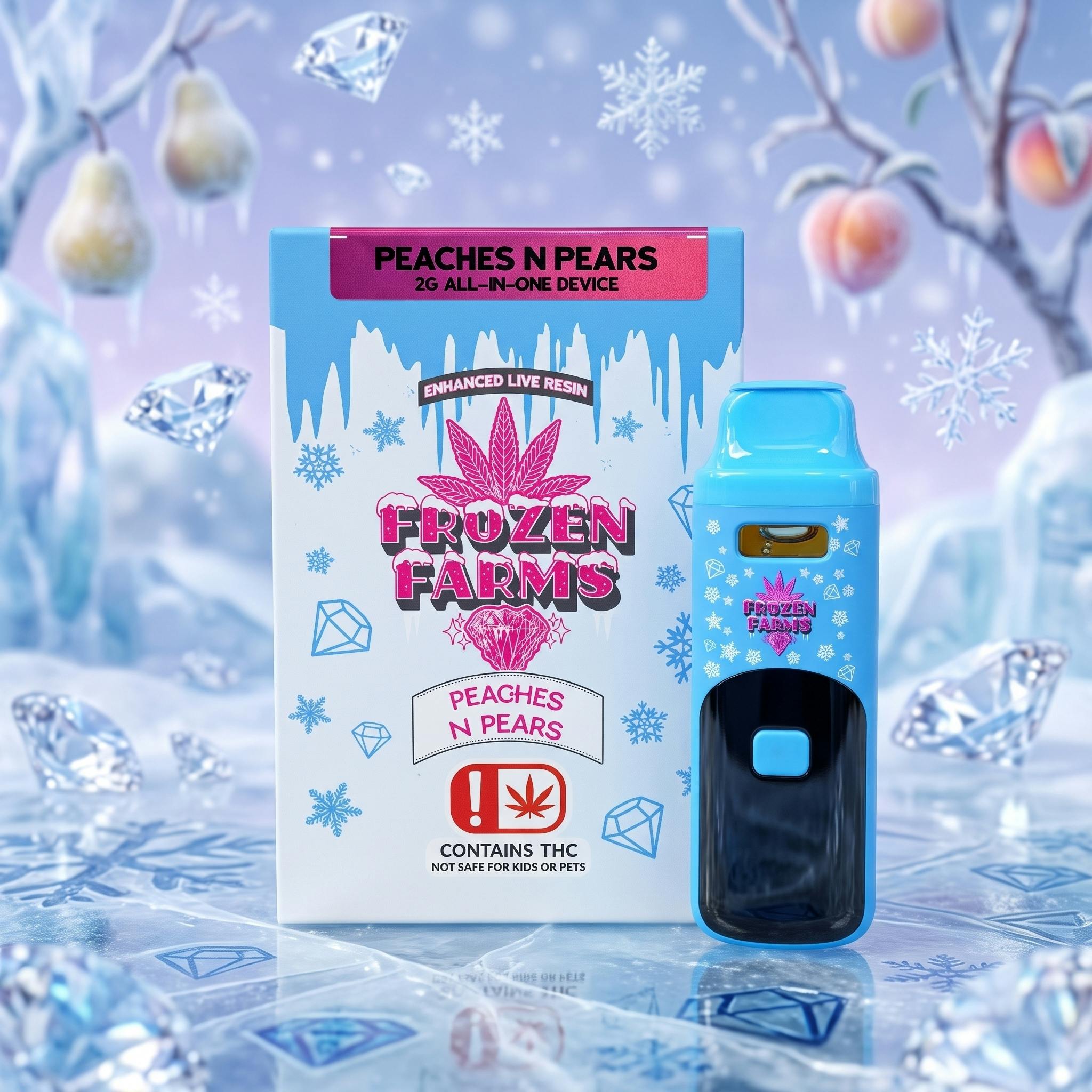 Frozen Farms 2G - Peaches N Pears - Live Resin Disposable (INDICA)