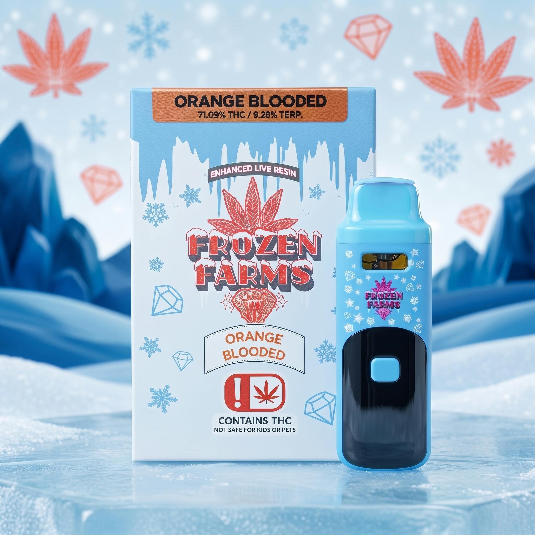 Frozen Farms 2G - Orange Blooded - Live Resin Disposable (HYBRID)