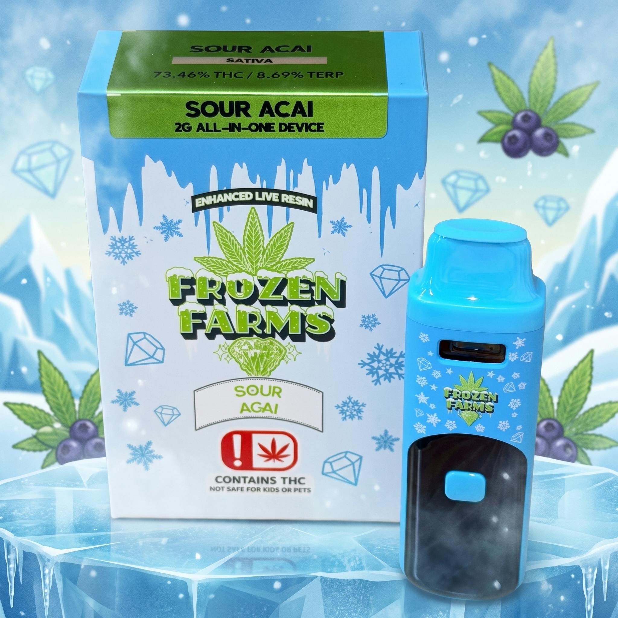 Frozen Farms 2G - Sour Acai - Live Resin Disposable (SATIVA)
