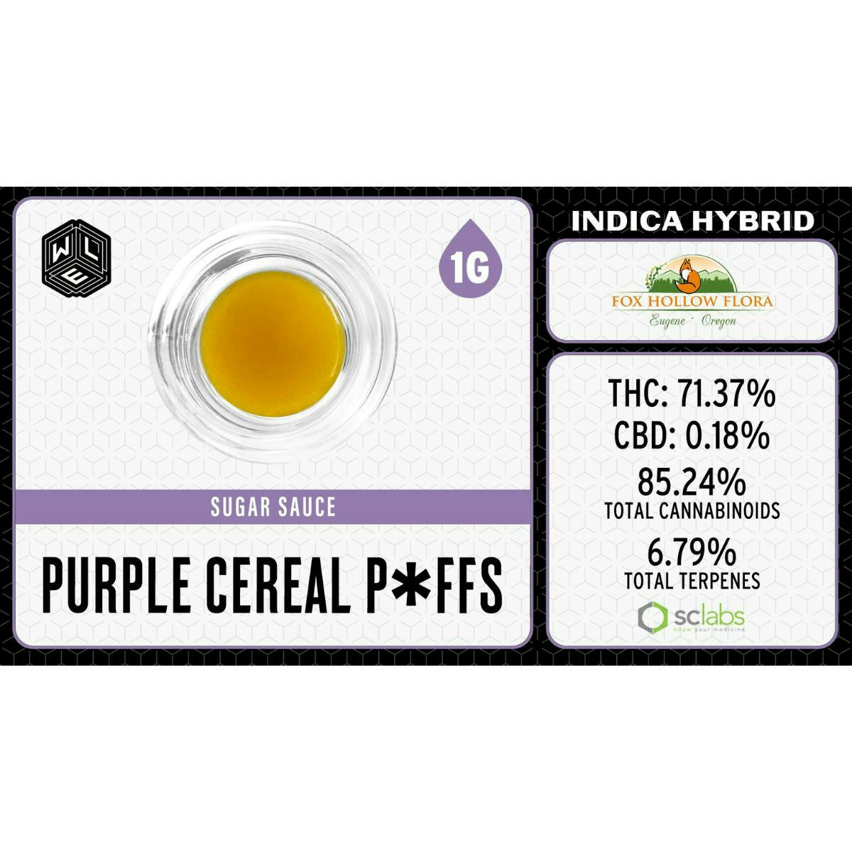 Purple Cereal Puffs | Cured Resin Sugar Sauce | 1g by White Label Extracts