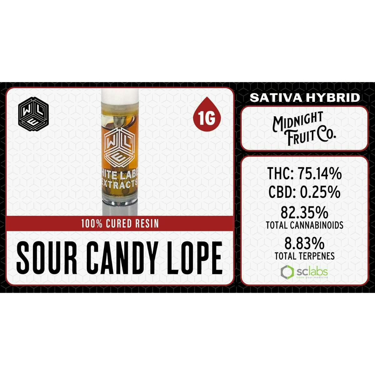 Sour Candy Lope | Cured Resin Cartridge | 1g by White Label Extracts