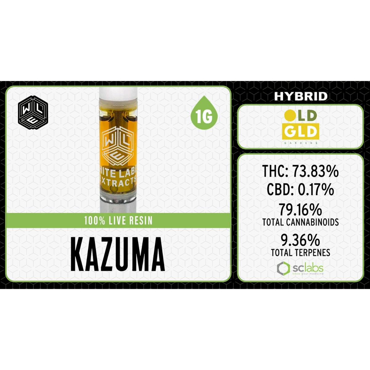 White Label Extracts: Kazuma - Live Resin Cartridge - 1g