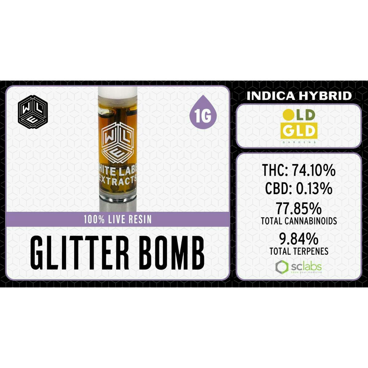 Glitter Bomb | Live Resin Cartridge | 1g by White Label Extracts