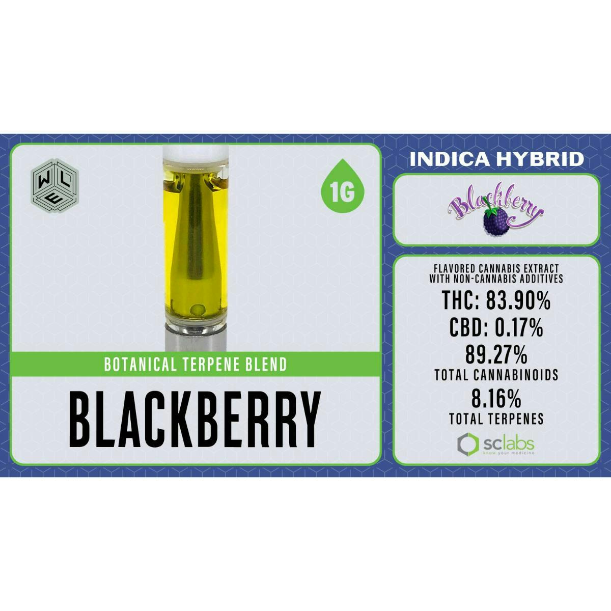 Blackberry | Botanical Terpene Blend Cartridge | 1g by White Label Extracts