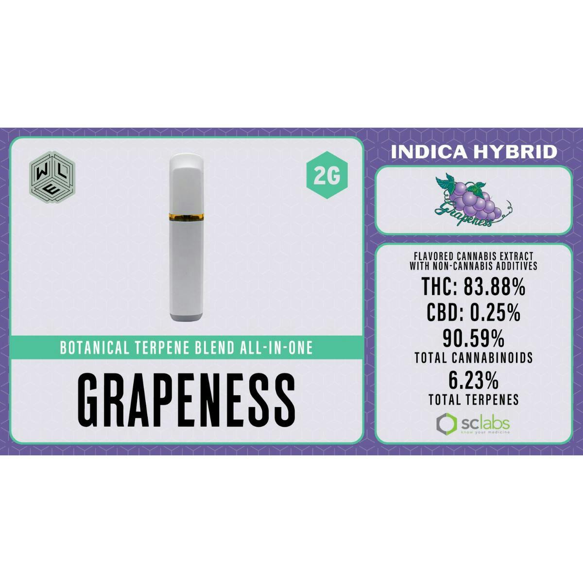 Grapeness | Botanical Terpene Blend Disposable | 2g by White Label Extracts