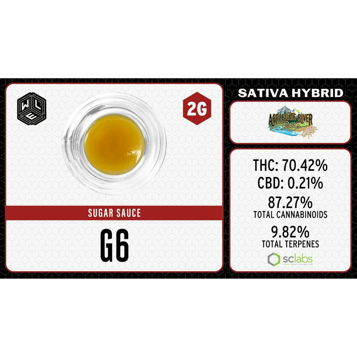 White Label Extracts: G6 - Cured Resin Sugar Sauce - 2g