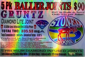 Red Run - Gruntz Diamond Infused Baller Joints 0.75g 5pk